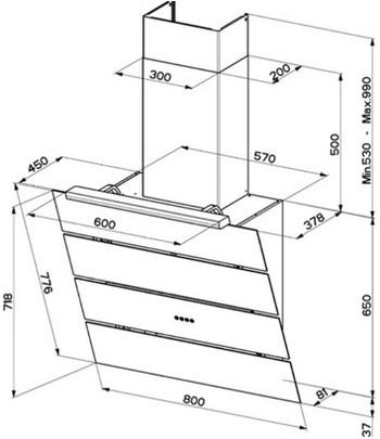 Вытяжка Faber Eko EG8 BK A80 черный (110.0256.162) купить с доставкой по Москве и Московской области в интернет-магазине АваТехно