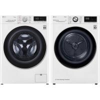 Комплект стиральной и сушильной машины LG F4V5VS0W + LG DC90V9V9W