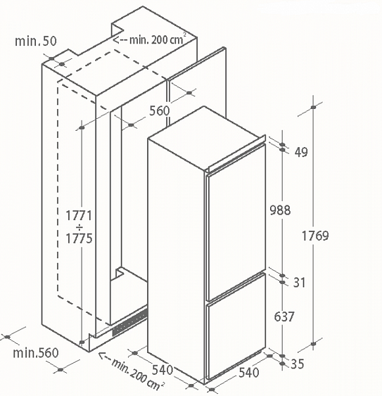 Холодильник CANDY CKBBS 100 купить с доставкой по Москве и Московской области в интернет-магазине АваТехно