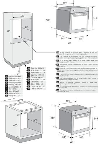 Встраиваемый электрический духовой шкаф Candy FCC624BA/E купить с доставкой по Москве и Московской области в интернет-магазине АваТехно