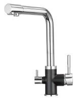 Смеситель GRANULA GR-3015 хром/шварц