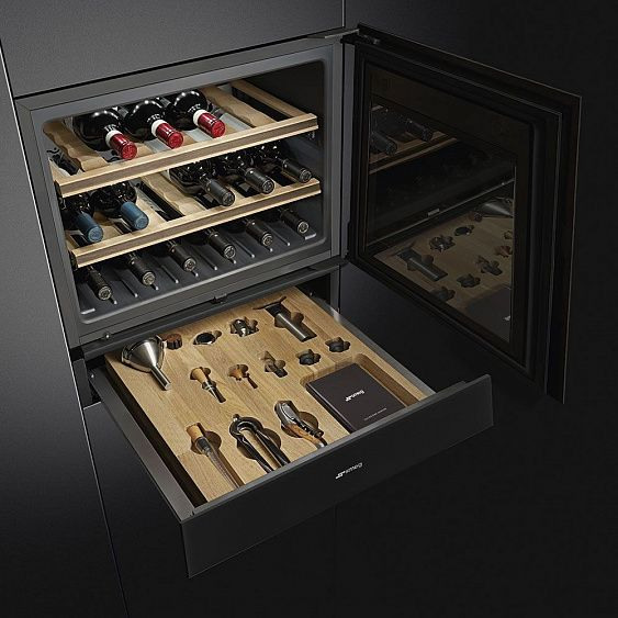 Встраиваемый винный шкаф SMEG CVI118RWN2 купить с доставкой по Москве и Московской области в интернет-магазине АваТехно