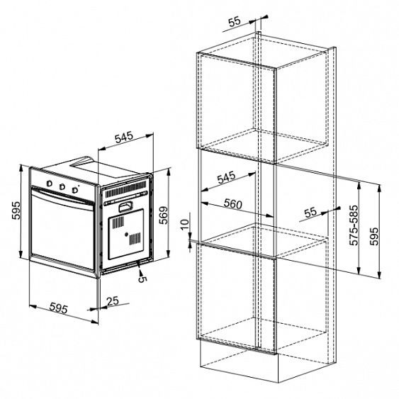 Газовый духовой шкаф FRANKE CM 55 G OA Fragranite Бежевый 116.0183.312 купить с доставкой по Москве и Московской области в интернет-магазине АваТехно