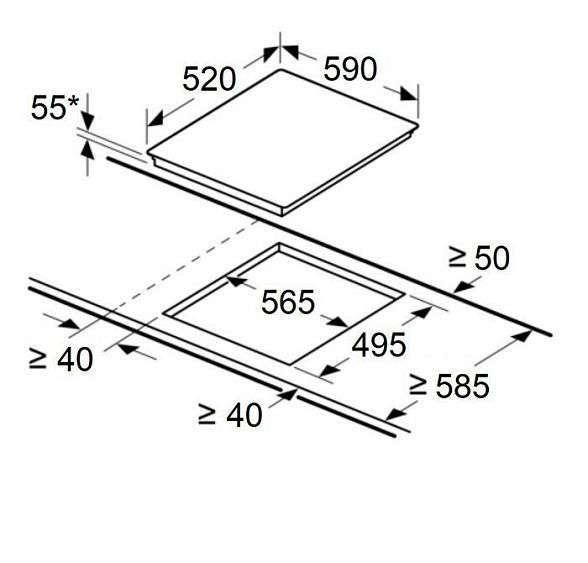 Встраиваемая индукционная варочная панель Maunfeld CVI.594SF2BG Lux купить с доставкой по Москве и Московской области в интернет-магазине АваТехно