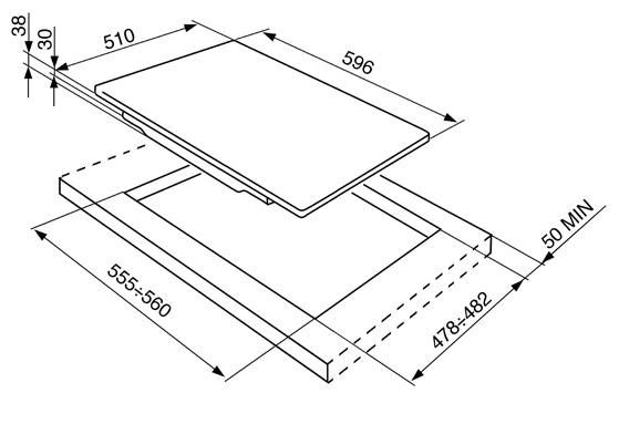 Поверхность SMEG p64es купить с доставкой по Москве и Московской области в интернет-магазине АваТехно