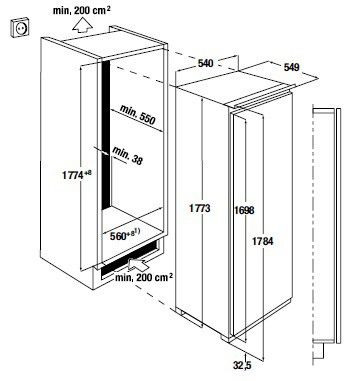 Холодильник KUPPERSBUSCH ikef 3290-1 купить с доставкой по Москве и Московской области в интернет-магазине АваТехно