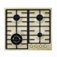 Газовая поверхность MAUNFELD mghe.64.74rib_ivory enamel (бежевая эмаль+бронза)
