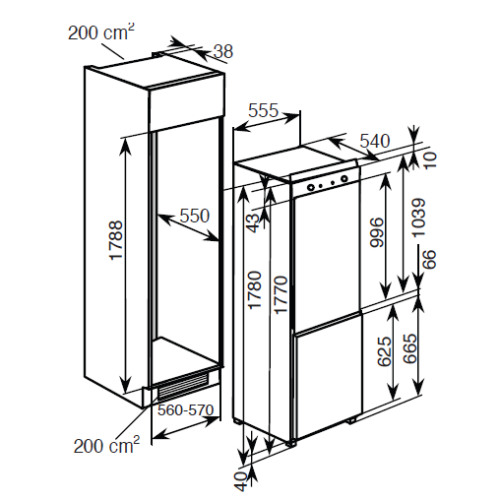 Встраиваемый холодильник Haier BCFT628AWRU купить с доставкой по Москве и Московской области в интернет-магазине АваТехно