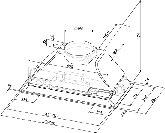 Вытяжка SMEG kseg73xe купить с доставкой по Москве и Московской области в интернет-магазине АваТехно