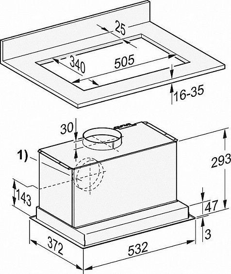 Вытяжка MIELE DA2550 купить с доставкой по Москве и Московской области в интернет-магазине АваТехно