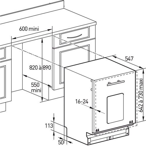 Посудомоечная машина DE DIETRICH dqh 740 je 1 купить с доставкой по Москве и Московской области в интернет-магазине АваТехно