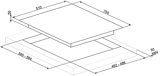 Газовая варочная панель Smeg PV675CNR купить с доставкой по Москве и Московской области в интернет-магазине АваТехно