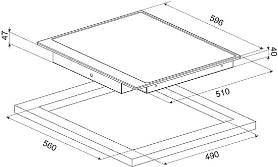 Поверхность SMEG P864PO купить с доставкой по Москве и Московской области в интернет-магазине АваТехно