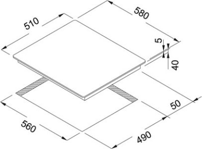 Поверхность FRANKE fhc 604 4c t bp стекло чёрная (108.0280.340) купить с доставкой по Москве и Московской области в интернет-магазине АваТехно