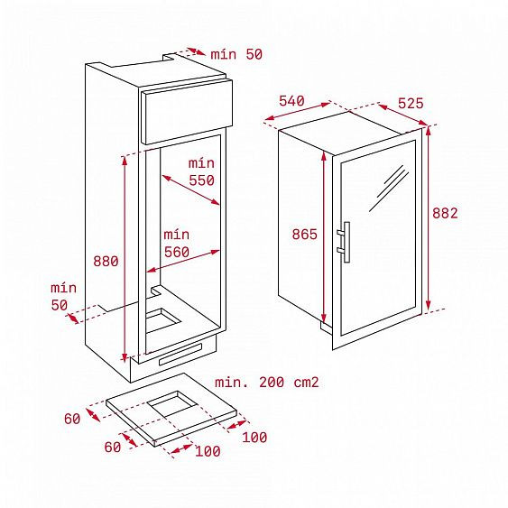 Винный куллер TEKA RVI35 купить с доставкой по Москве и Московской области в интернет-магазине АваТехно