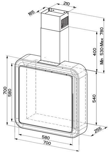 Вытяжка FABER PYANA ARIES BN/BK A70 (335.0541.004) купить с доставкой по Москве и Московской области в интернет-магазине АваТехно
