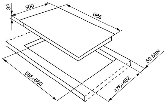 Поверхность SMEG spr876pgh купить с доставкой по Москве и Московской области в интернет-магазине АваТехно