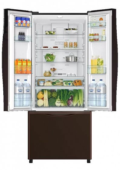 Холодильник HITACHI R-WB 562 PU9 GBW коричневое стекло купить с доставкой по Москве и Московской области в интернет-магазине АваТехно