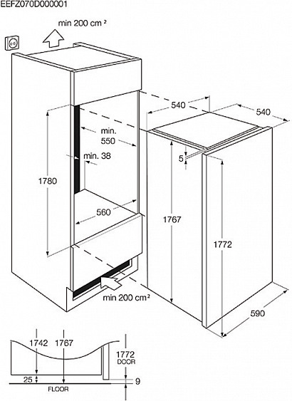 Встраиваемая морозильная камера ELECTROLUX eup 23901 x купить с доставкой по Москве и Московской области в интернет-магазине АваТехно