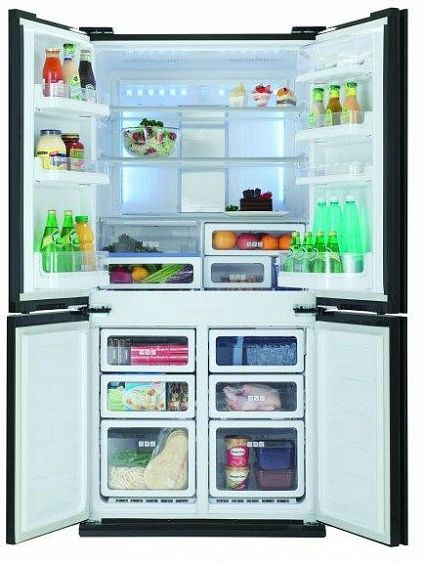 Холодильник Sharp SJ-FS820VBK черный купить с доставкой по Москве и Московской области в интернет-магазине АваТехно