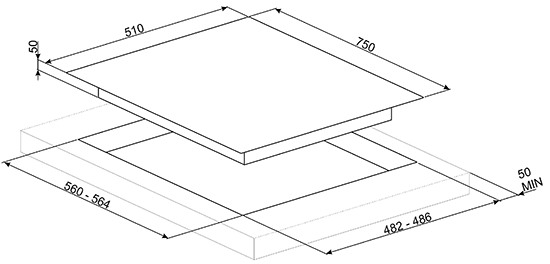 Поверхность SMEG pv675cnx купить с доставкой по Москве и Московской области в интернет-магазине АваТехно