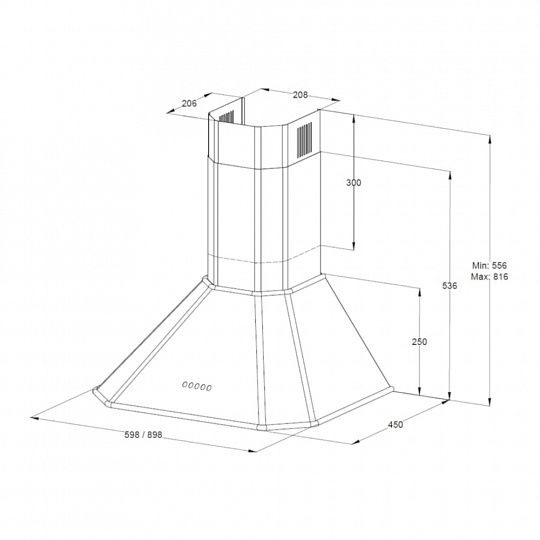 Вытяжка KORTING KHC 6839 RB купить с доставкой по Москве и Московской области в интернет-магазине АваТехно