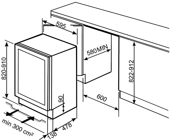 Винный шкаф SMEG CVI638LWN2 купить с доставкой по Москве и Московской области в интернет-магазине АваТехно