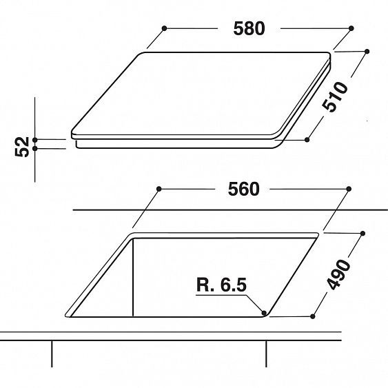 Индукционная стеклокерамич. панель HOTPOINT-ARISTON KIS 640 C купить с доставкой по Москве и Московской области в интернет-магазине АваТехно