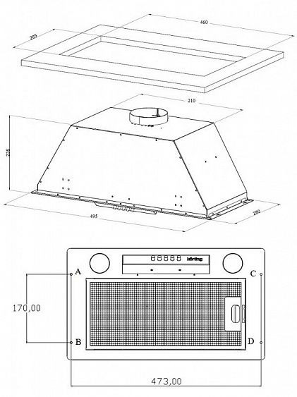 Вытяжка KORTING KHI 6631 RB купить с доставкой по Москве и Московской области в интернет-магазине АваТехно