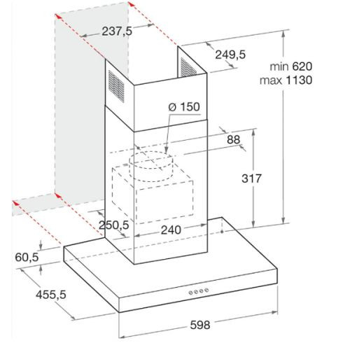 Вытяжка HOTPOINT-ARISTON HHBS 6.7F LT DS купить с доставкой по Москве и Московской области в интернет-магазине АваТехно
