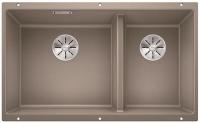 Кухонная мойка BLANCO SUBLINE 430/270-U отводная арматура InFino® серый беж гранит 523158