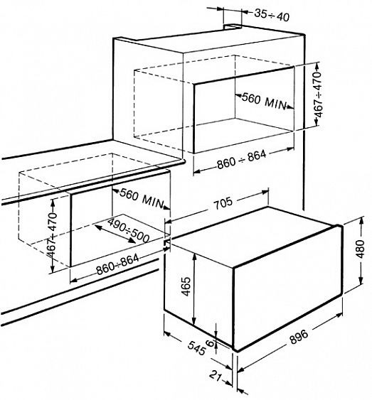 Духовой шкаф SMEG se20xmfr8 купить с доставкой по Москве и Московской области в интернет-магазине АваТехно