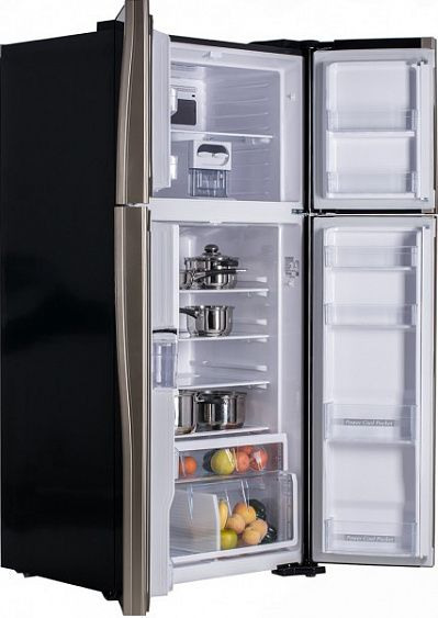 Холодильник  HITACHI r-w662 pu3 gbk черный купить с доставкой по Москве и Московской области в интернет-магазине АваТехно
