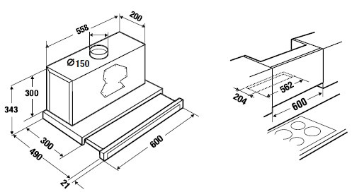 Вытяжка с выдвижным экраном KUPPERSBUSCH EDIP 6550.1 сталь купить с доставкой по Москве и Московской области в интернет-магазине АваТехно