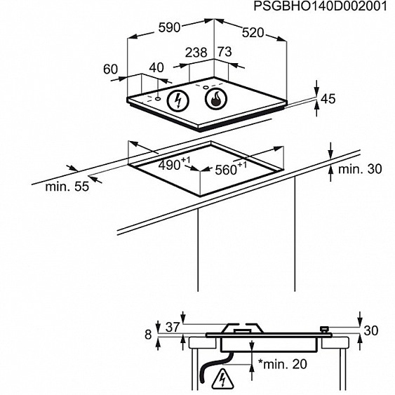 Поверхность AEG hg569484nb купить с доставкой по Москве и Московской области в интернет-магазине АваТехно