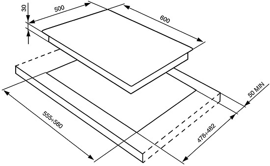 Поверхность SMEG ser60sgh3 купить с доставкой по Москве и Московской области в интернет-магазине АваТехно