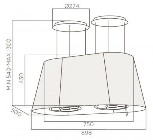Вытяжка ELICA TWIN IX/F 90 купить с доставкой по Москве и Московской области в интернет-магазине АваТехно