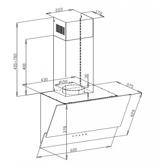 Вытяжка MAUNFELD PLYM Touch 60 белое стекло купить с доставкой по Москве и Московской области в интернет-магазине АваТехно