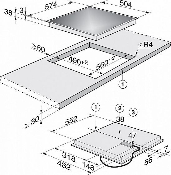 Поверхность MIELE km 5600 купить с доставкой по Москве и Московской области в интернет-магазине АваТехно