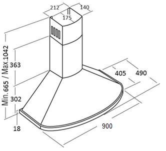 Вытяжка KUPPERSBERG BONA 90 C Bronze купить с доставкой по Москве и Московской области в интернет-магазине АваТехно