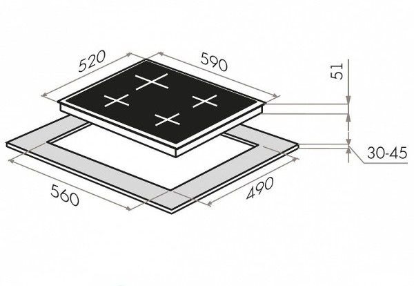 Встраиваемая электрическая варочная панель Maunfeld EEHE 64.5EB/KG купить с доставкой по Москве и Московской области в интернет-магазине АваТехно