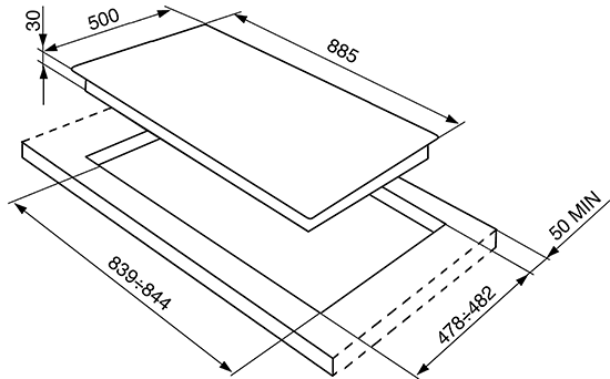 Газовая поверхность SMEG SRV896AVOGH2 купить с доставкой по Москве и Московской области в интернет-магазине АваТехно