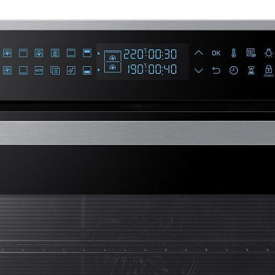 Духовой шкаф Samsung Dual Cook Flex NV75N7646RS нержавеющая сталь купить с доставкой по Москве и Московской области в интернет-магазине АваТехно