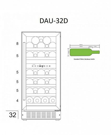 Винный шкаф DUNAVOX DAU-32.78DSS купить с доставкой по Москве и Московской области в интернет-магазине АваТехно