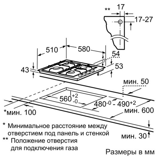 Поверхность BOSCH pbh 615b80e купить с доставкой по Москве и Московской области в интернет-магазине АваТехно