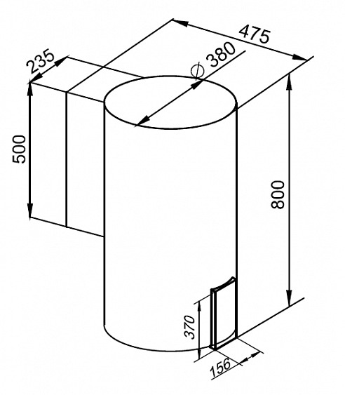 Вытяжка KUPPERSBERG WL-MOTUBA B купить с доставкой по Москве и Московской области в интернет-магазине АваТехно