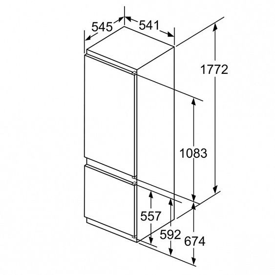 Встраиваемый холодильник BOSCH KIV87VS20R купить с доставкой по Москве и Московской области в интернет-магазине АваТехно