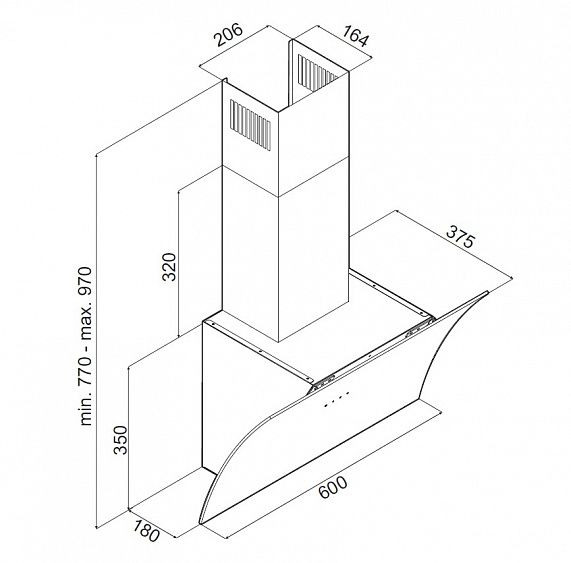 Вытяжка MAUNFELD BLAST Push 60 белое стекло купить с доставкой по Москве и Московской области в интернет-магазине АваТехно