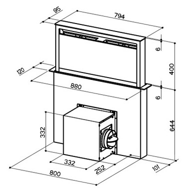 Встраиваемая вытяжка в столешницу Faber FABULA WH купить с доставкой по Москве и Московской области в интернет-магазине АваТехно