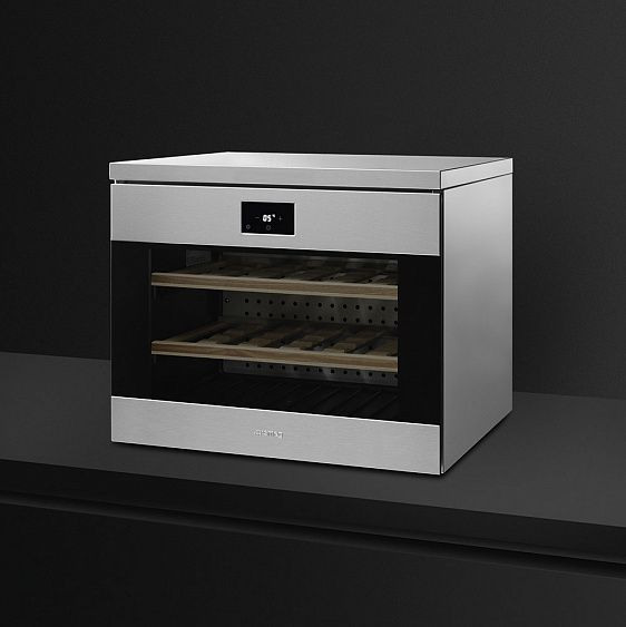 Встраиваемый винный шкаф SMEG CVF318XS купить с доставкой по Москве и Московской области в интернет-магазине АваТехно